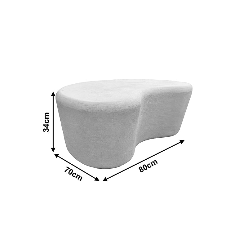 Masuta de cafea Fedris, MDF, Alb, 80x70x34 cm