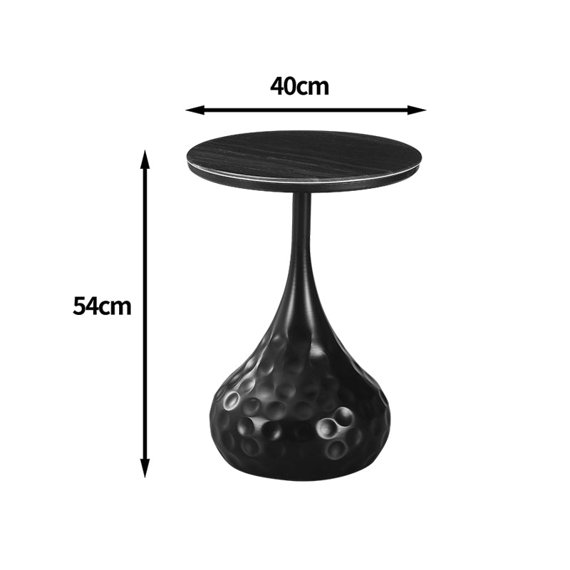 Masuta de cafea Gala, Metal, Negru, D40x60 cm