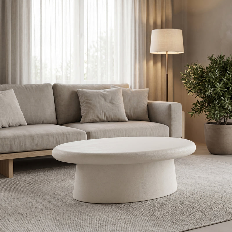Masuta de cafea Herona, MDF, Alb, 100x60x34 cm