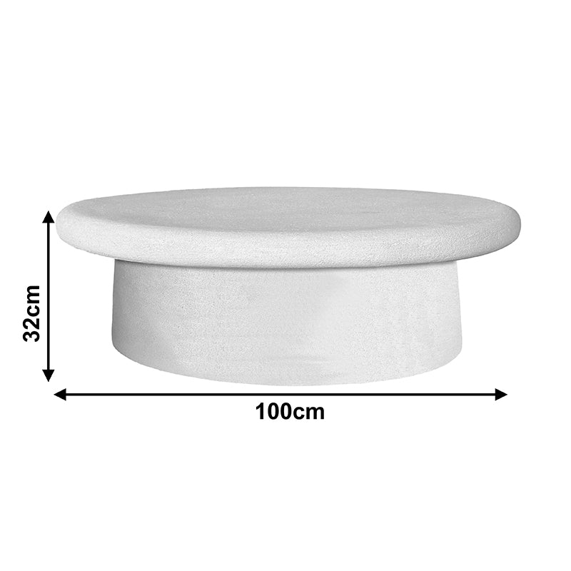 Masuta de cafea Herona, MDF, Alb, 100x60x34 cm