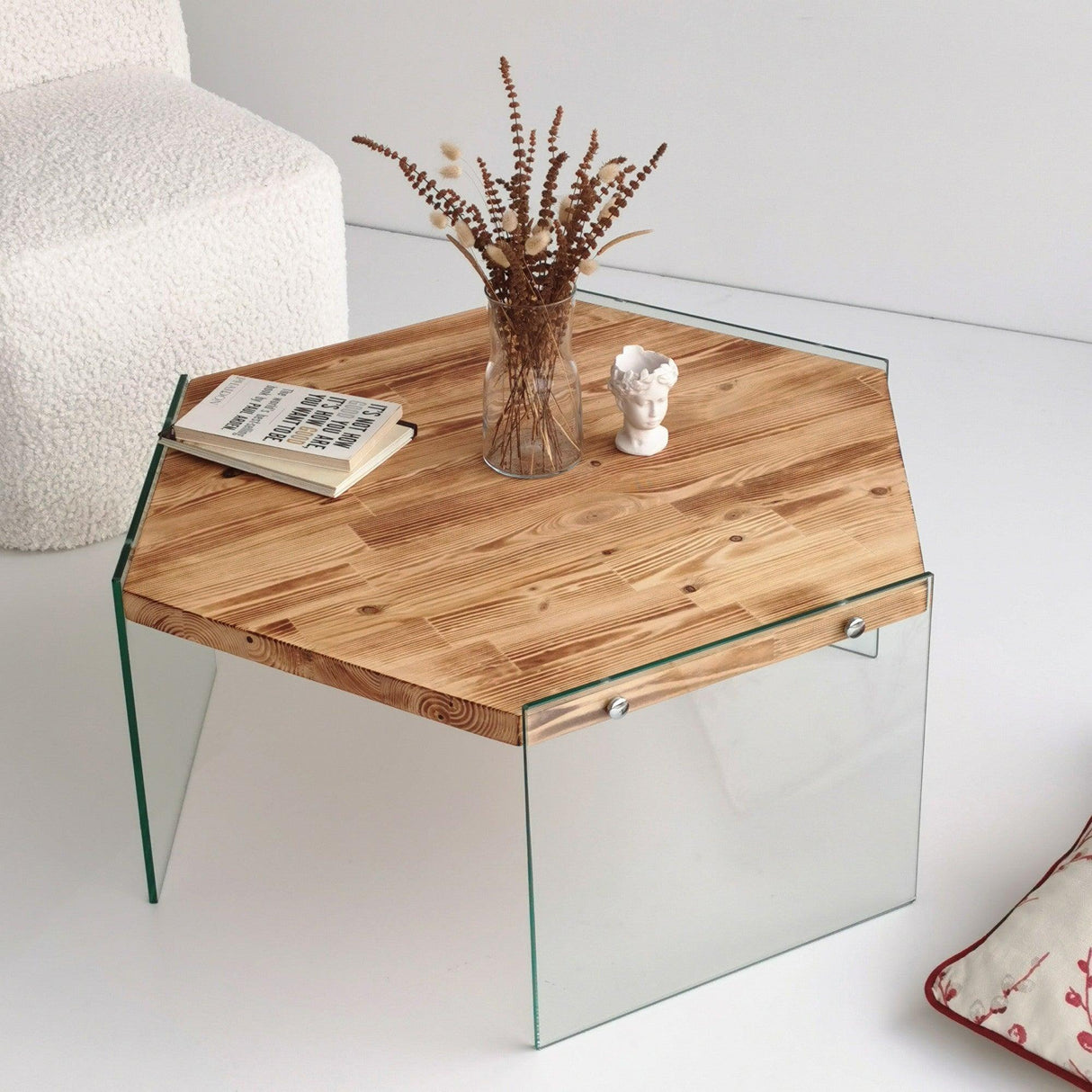 Masuta de cafea Hexagon S304, Stejar, 70x35x80 cm