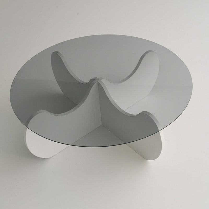 Masuta de cafea Himalayas, Alb, 90x30x90 cm