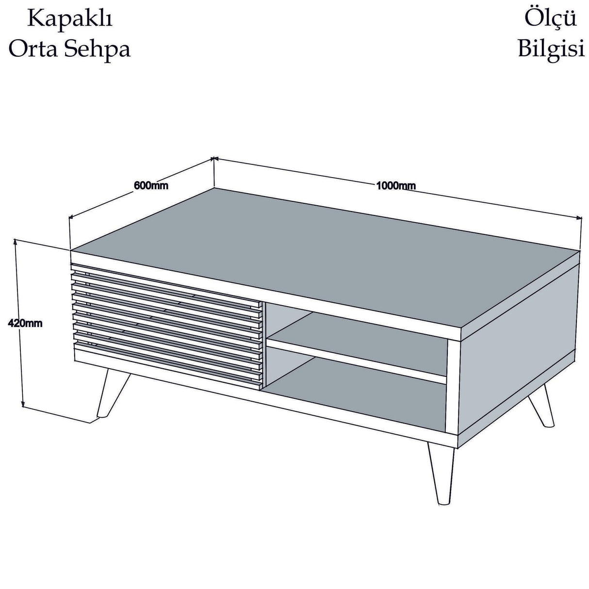 Masuta de cafea Hit, Nuc, 100x42x60 cm
