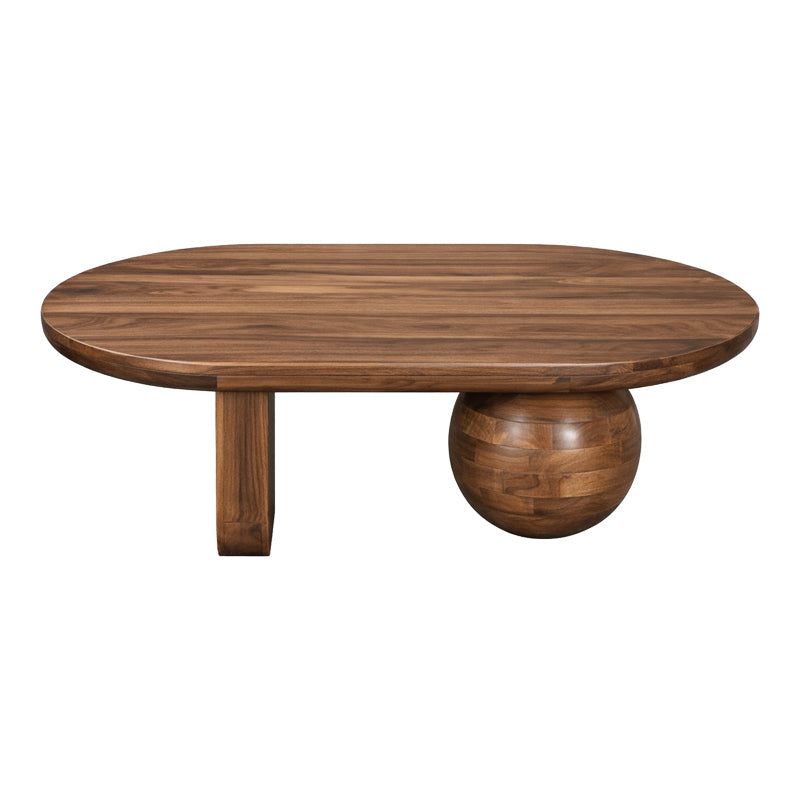Masuta de cafea Kane, Lemn masiv de acacia, 110x72x38 cm - Nuc