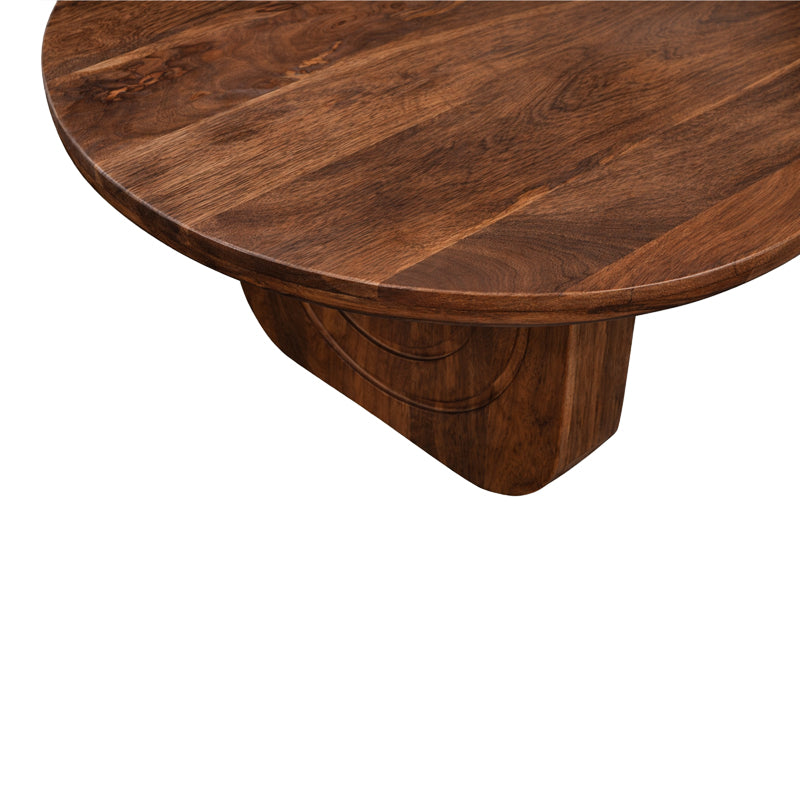 Masuta de cafea Kane, Lemn masiv de acacia, 110x72x38 cm - Nuc