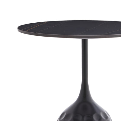 Masuta de cafea Kousien piatra sinterizata, neagra, D50x60 cm, imagine suplimentara