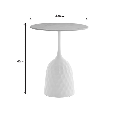 Masuta de cafea Kousien piatra sinterizata, neagra, D50x60 cm, perspectiva suplimentara