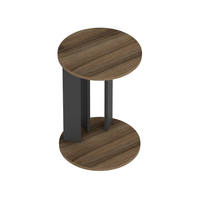 Masuta de Cafea Lateral Ema - Walnut, Anthracite, Nuc, 34x64x34 cm