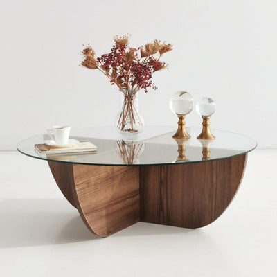 Masuta de cafea Lily - Walnut, Nuc, 90x30x90 cm