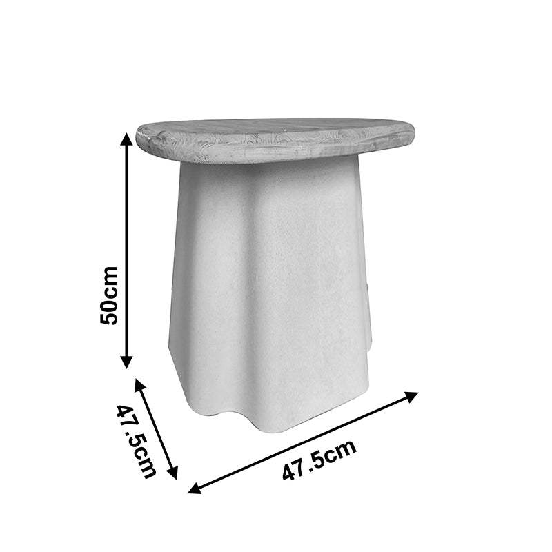 Masuta de cafea Loberta, Lemn de brad, Natural, D48x50 cm