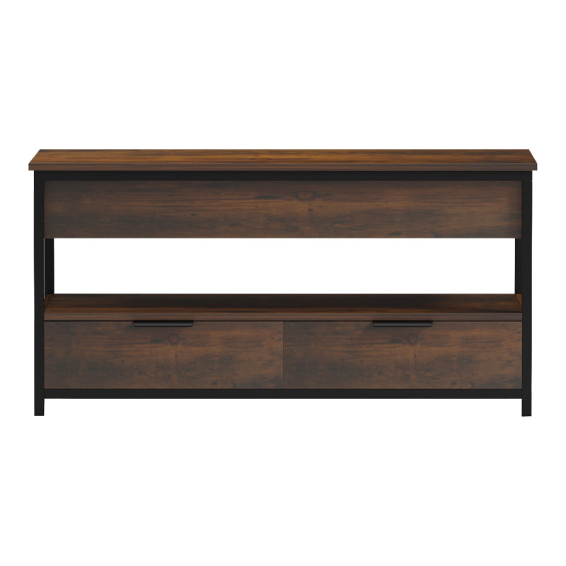 Masuta de cafea Lumio, Negru - Maro, 100x50x53 cm