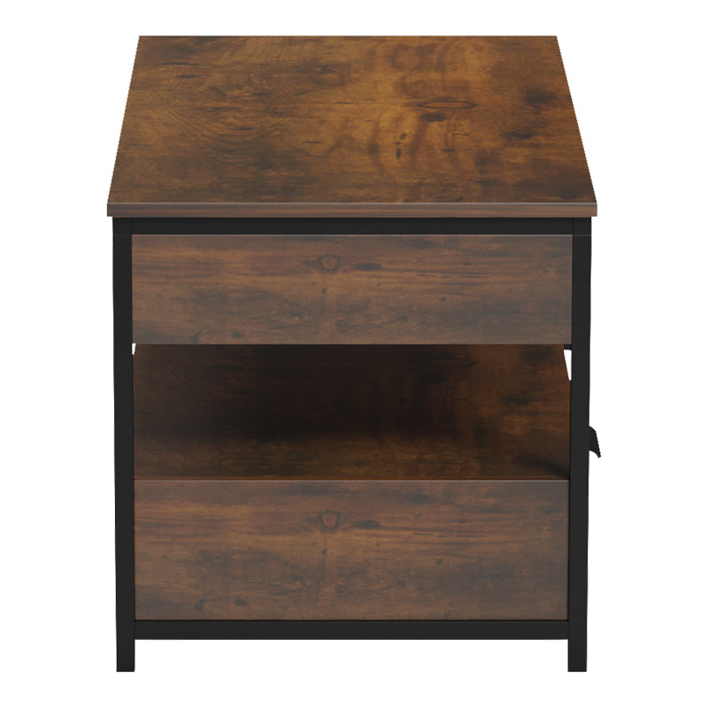 Masuta de cafea Lumio, Negru - Maro, 100x50x53 cm