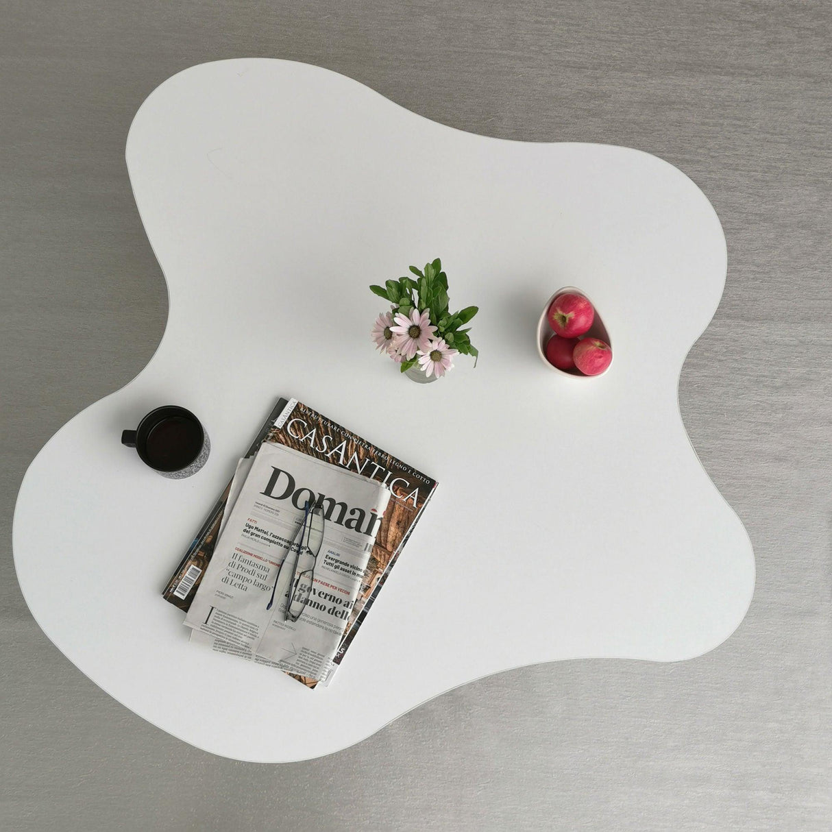 Masuta de cafea Maldives, Alb, 100x40x100 cm