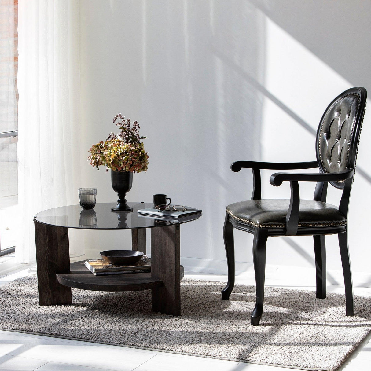 Masuta de cafea Mondo - Dark Grey, Gri, 75x40x75 cm