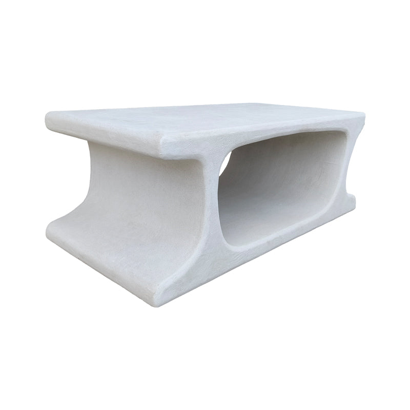 Masuta de cafea Nafel, MDF, Alb, 120x60x45 cm