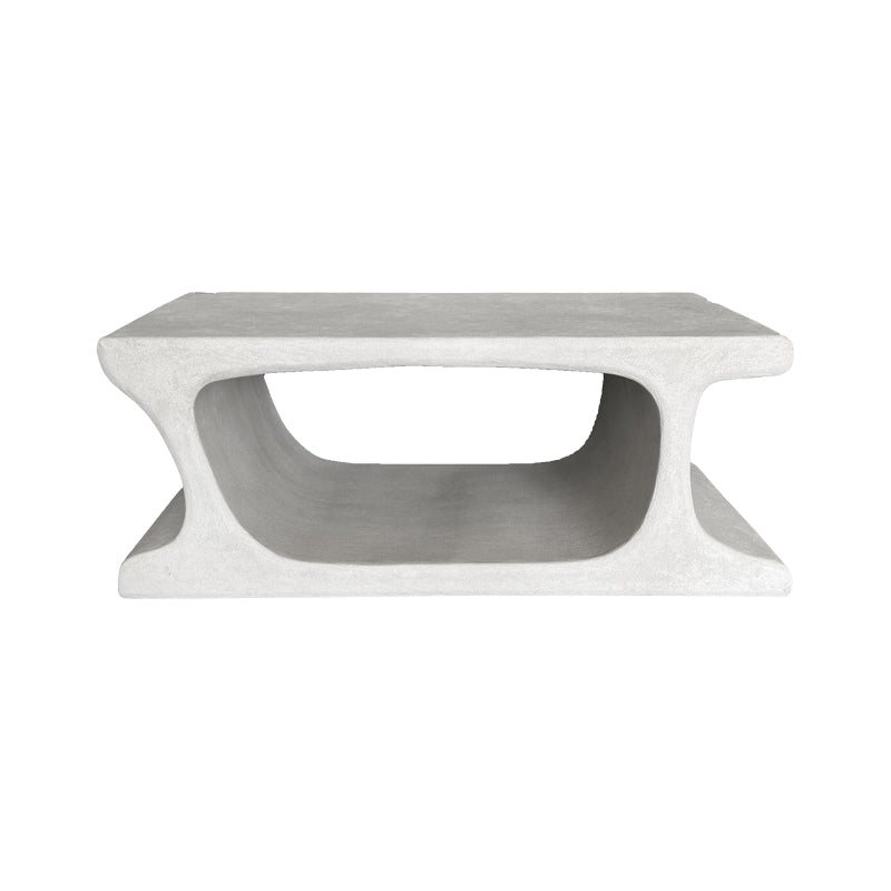 Masuta de cafea Nafel, MDF, Alb, 120x60x45 cm