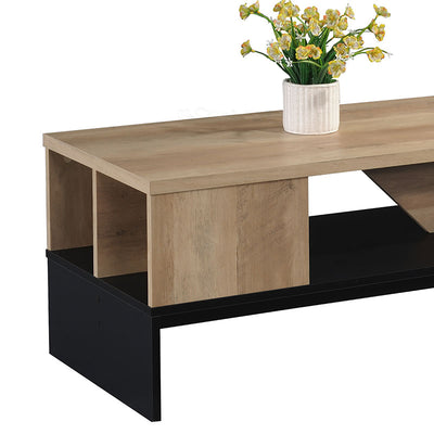 Masuta de cafea Naya, Natural-antracit, 93x46x43 cm, detaliu produs