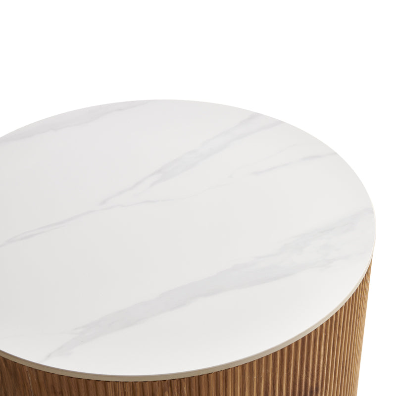 Masuta de cafea Nelba, set 2 piese, 70x70x50 cm - Stejar