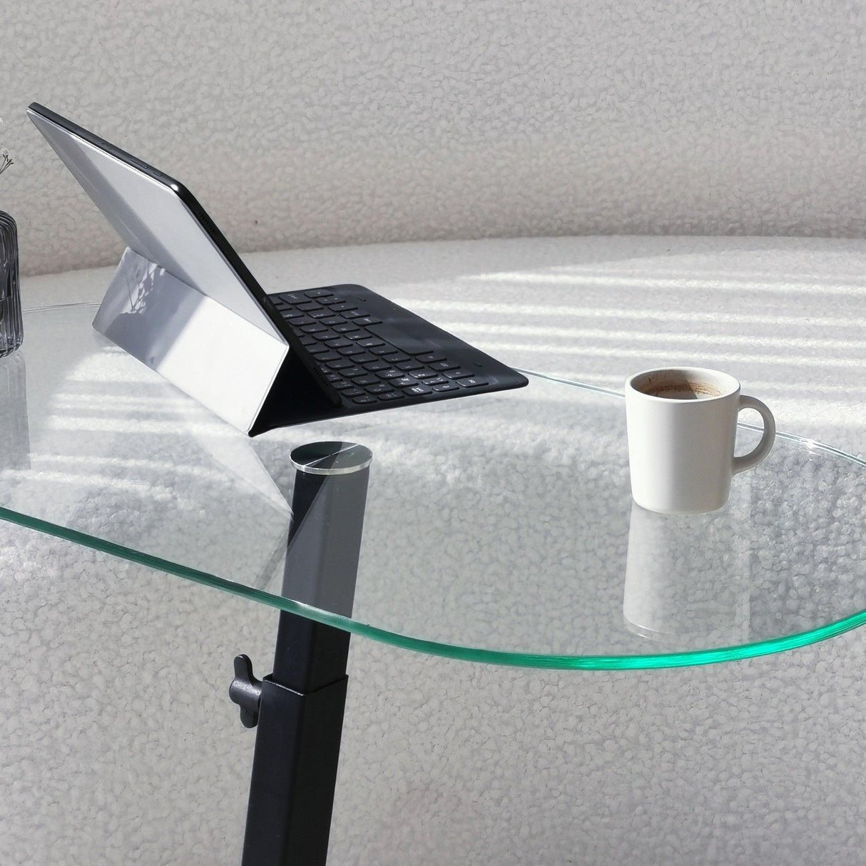 Masuta de cafea Ovale Lungo - Black, Negru, 35x75x70 cm