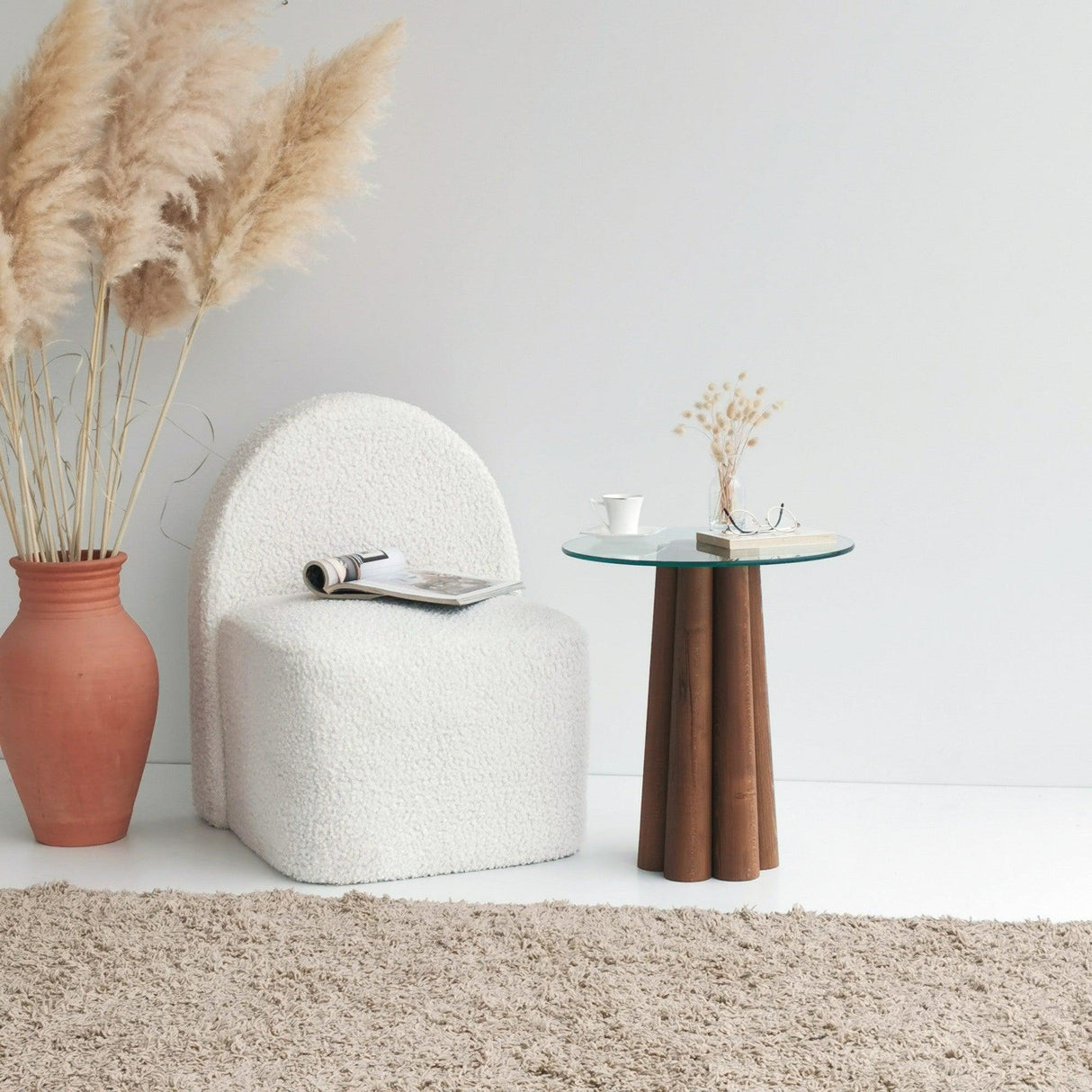 Masuta de cafea Pianeta, Nuc, 50x50x45 cm