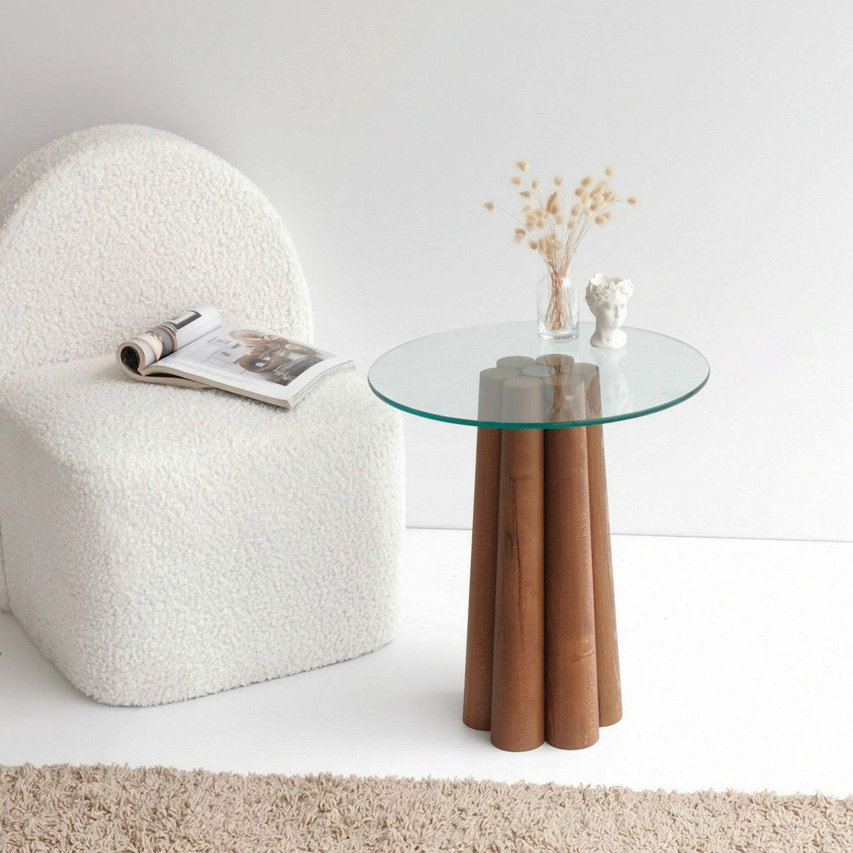 Masuta de cafea Pianeta, Nuc, 50x50x45 cm