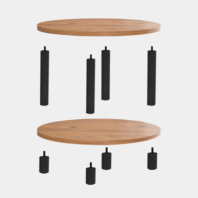 Masuta de cafea Roby - Black, Negru, 70 x 44 x 70 cm