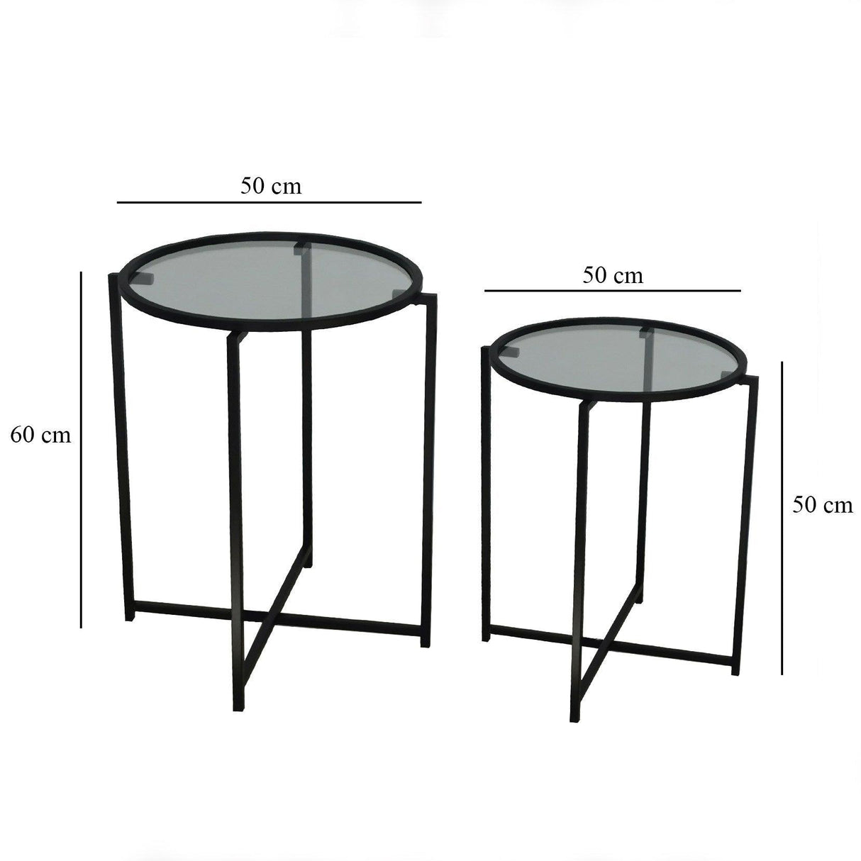 MASUTA DE CAFEA S412F, Negru, 50x60x50 cm