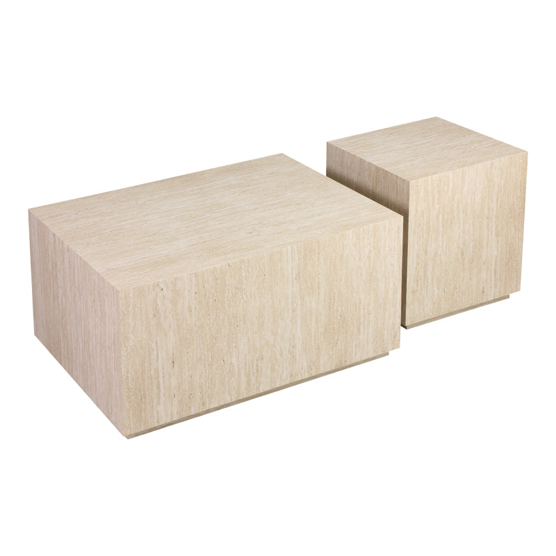 Masuta de cafea Sandu, Aspect travertin, Travertin