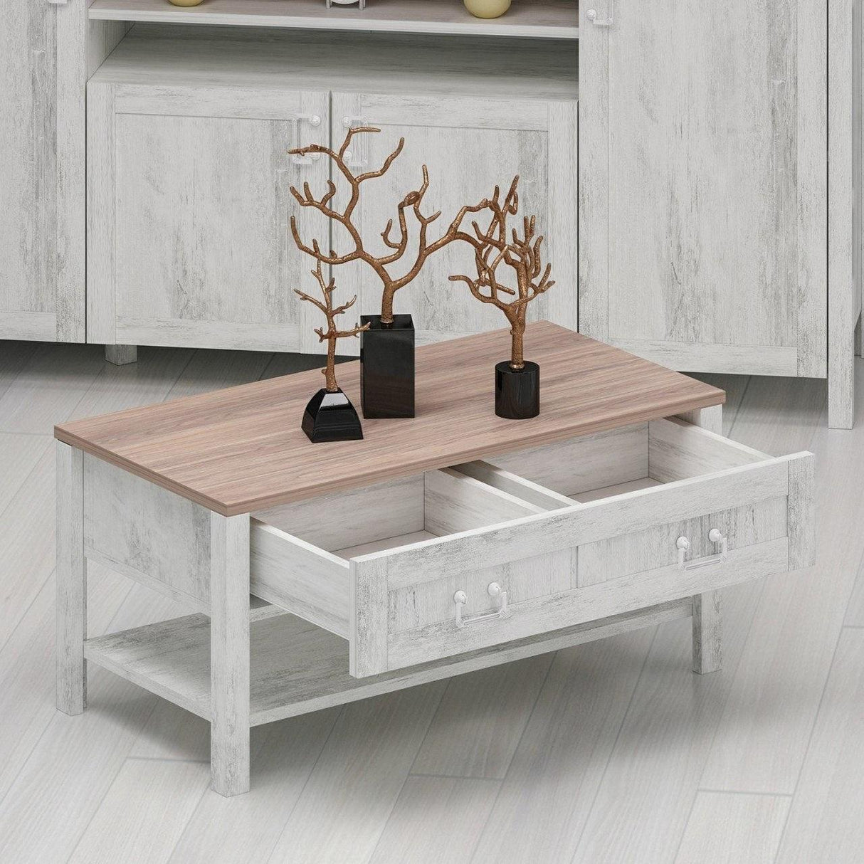 Masuta de Cafea Sento, Stejar, 90x42x45 cm