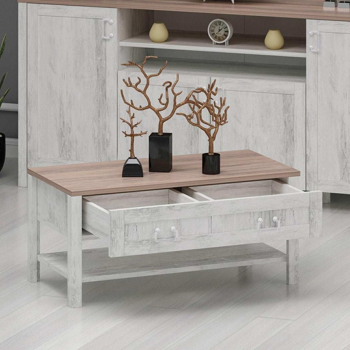 Masuta de Cafea Sento, Stejar, 90x42x45 cm