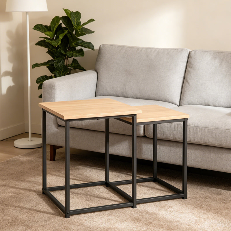 Masuta de cafea Side tables Quano, Metal, Natural