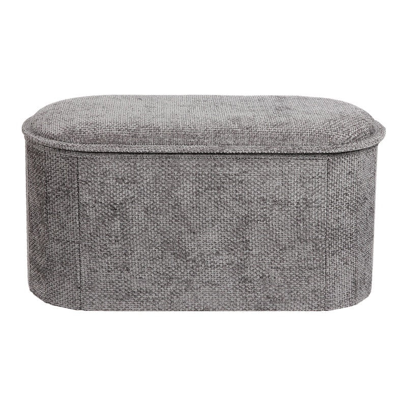 Masuta de cafea Stool-trunk Trebia, Stofa, 76x38x38 cm - Gri