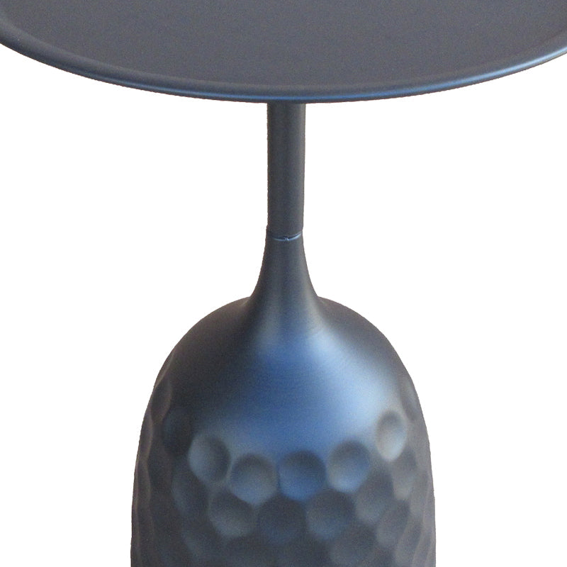 Masă auxiliară Waini, metalică, crem, 39x60 cm - Negru