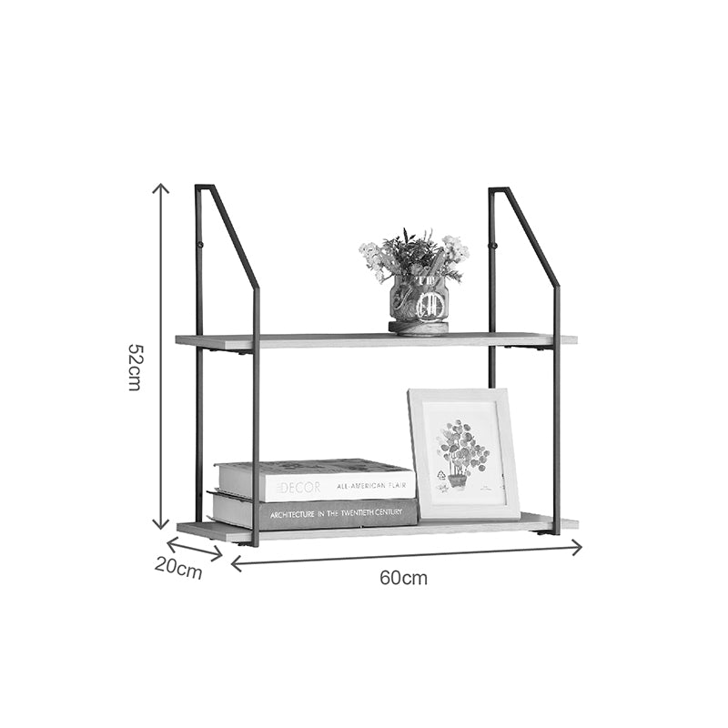 Masuta de cafea Wall shelf Fema, Metal, Stejar, 60x20x52 cm
