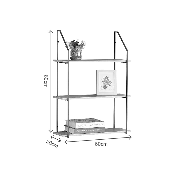 Masuta de cafea Wall shelf Fema, Metal, Stejar, 60x20x80 cm