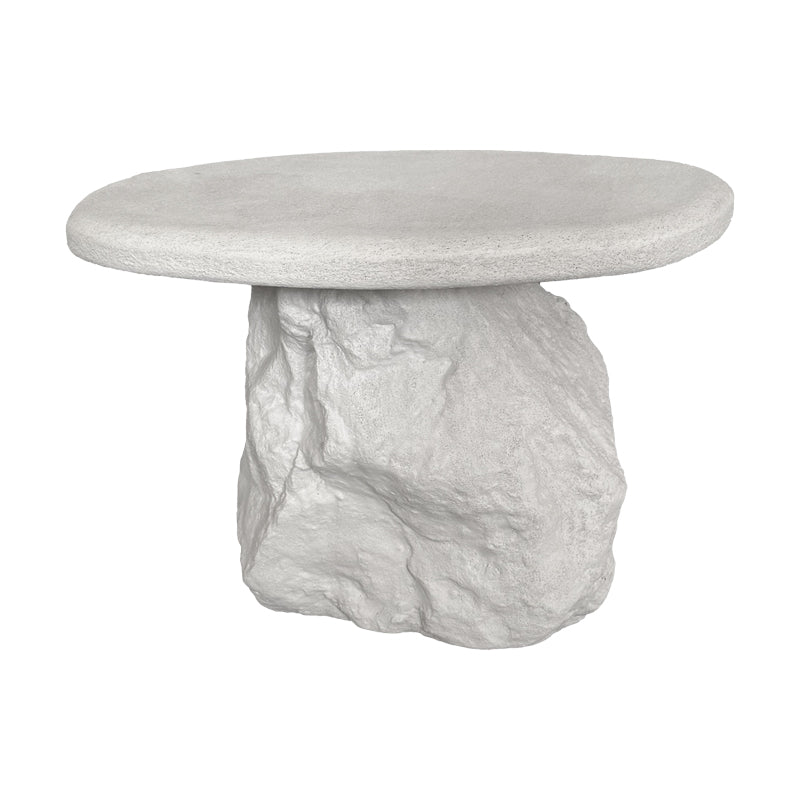 Masuta de cafea Zinol, MDF, Alb, D58x41 cm
