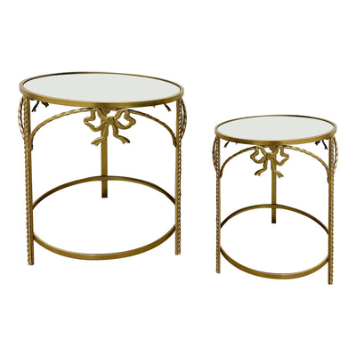 Masuta laterala set 2 bucati Frensia, metal aurit, multiple