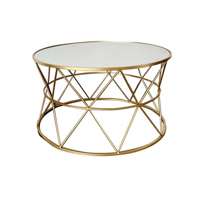Masute cafea Pelosif Auriu set 2buc metal, 80x80x48 cm, imagine suplimentara