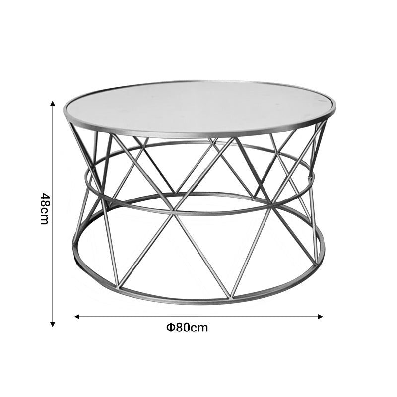 Masute cafea Pelosif Auriu set 2buc metal, 80x80x48 cm, perspectiva suplimentara