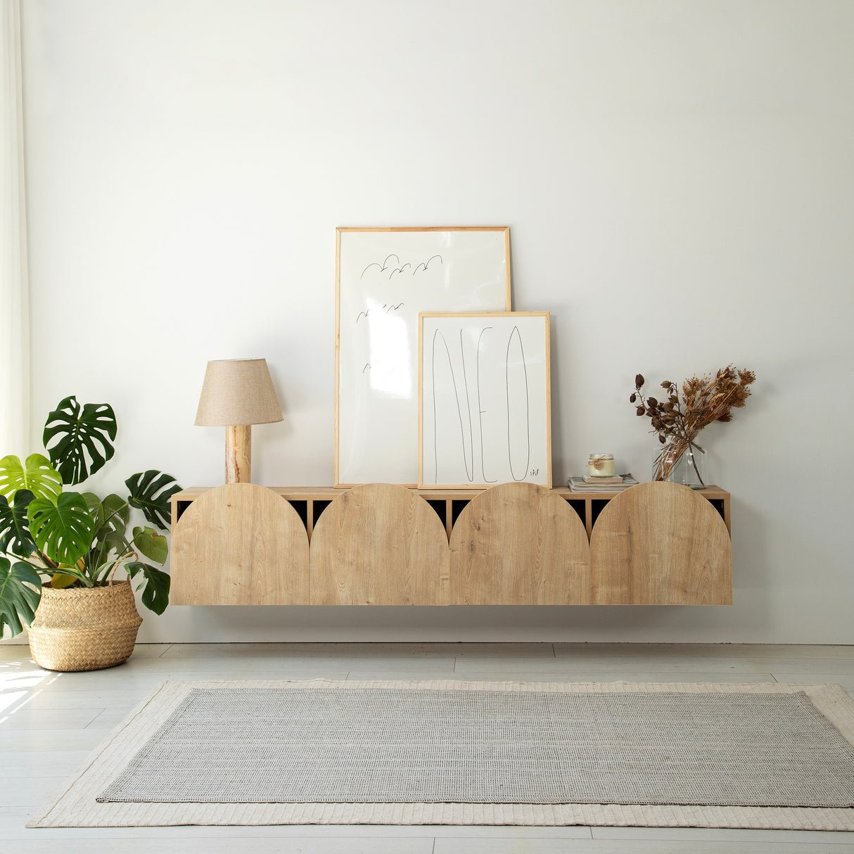Mobile Mesta, 180x35 cm - Stejar