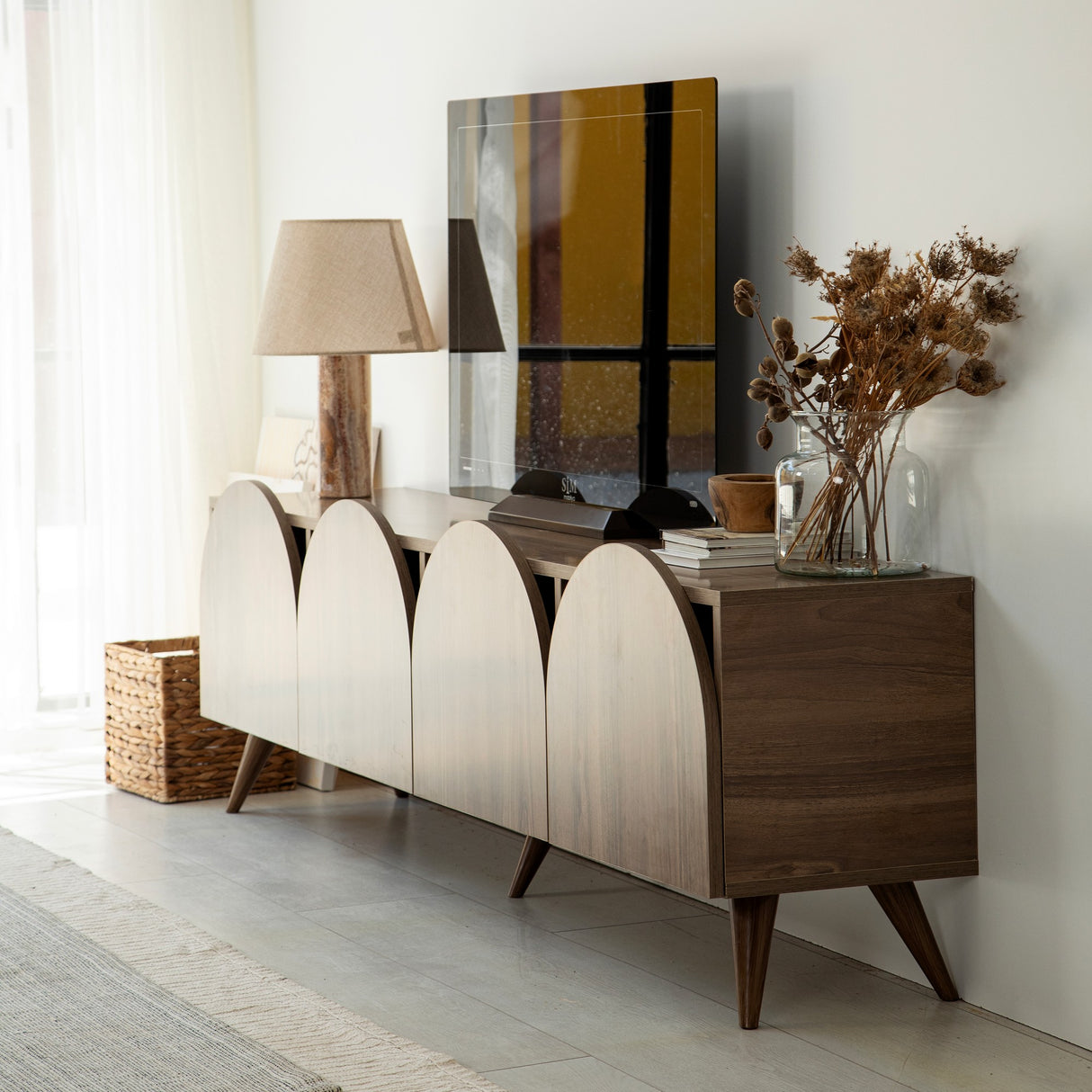 Mobile Mesta, 180x35 cm - Walnut