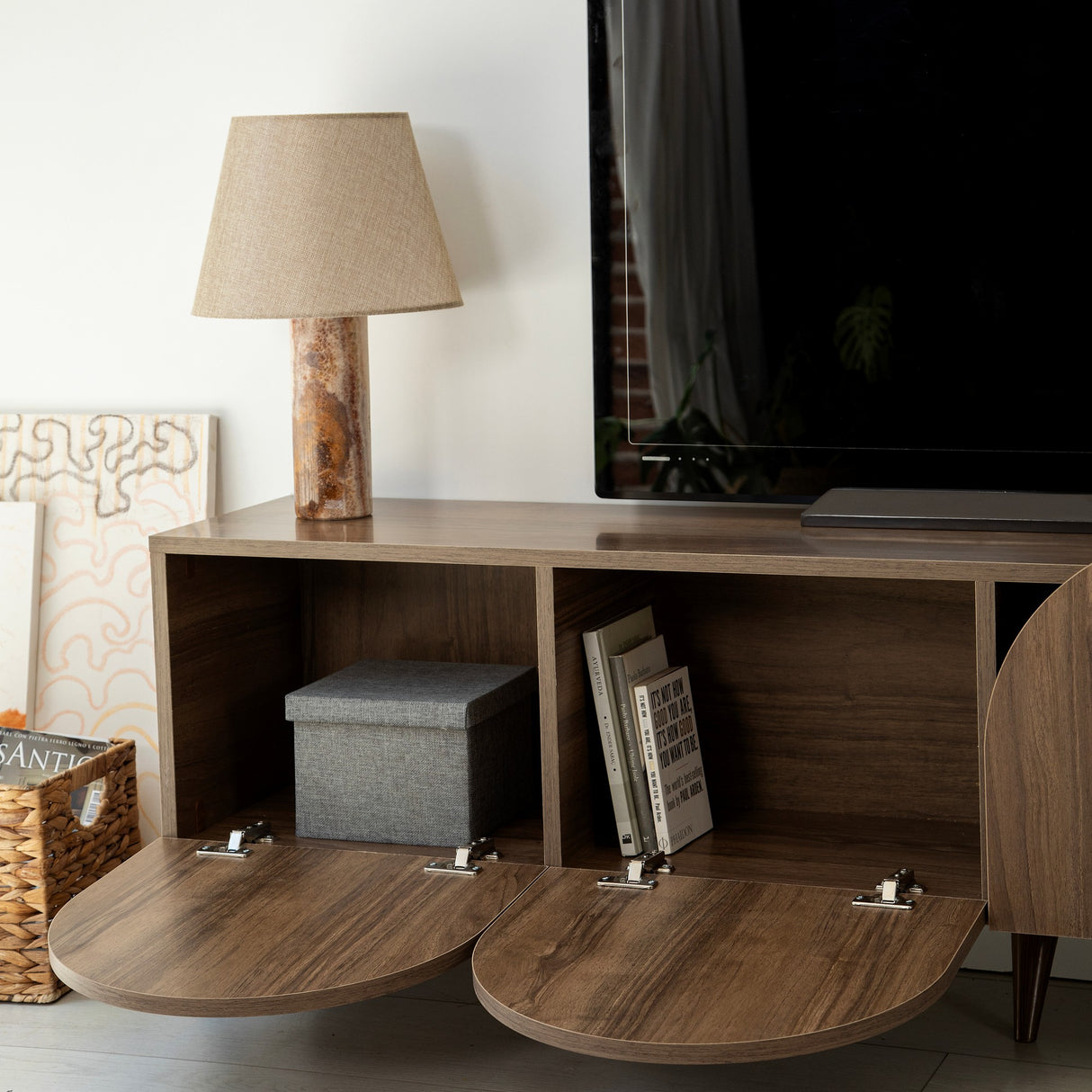 Mobile Mesta, 180x35 cm - Walnut