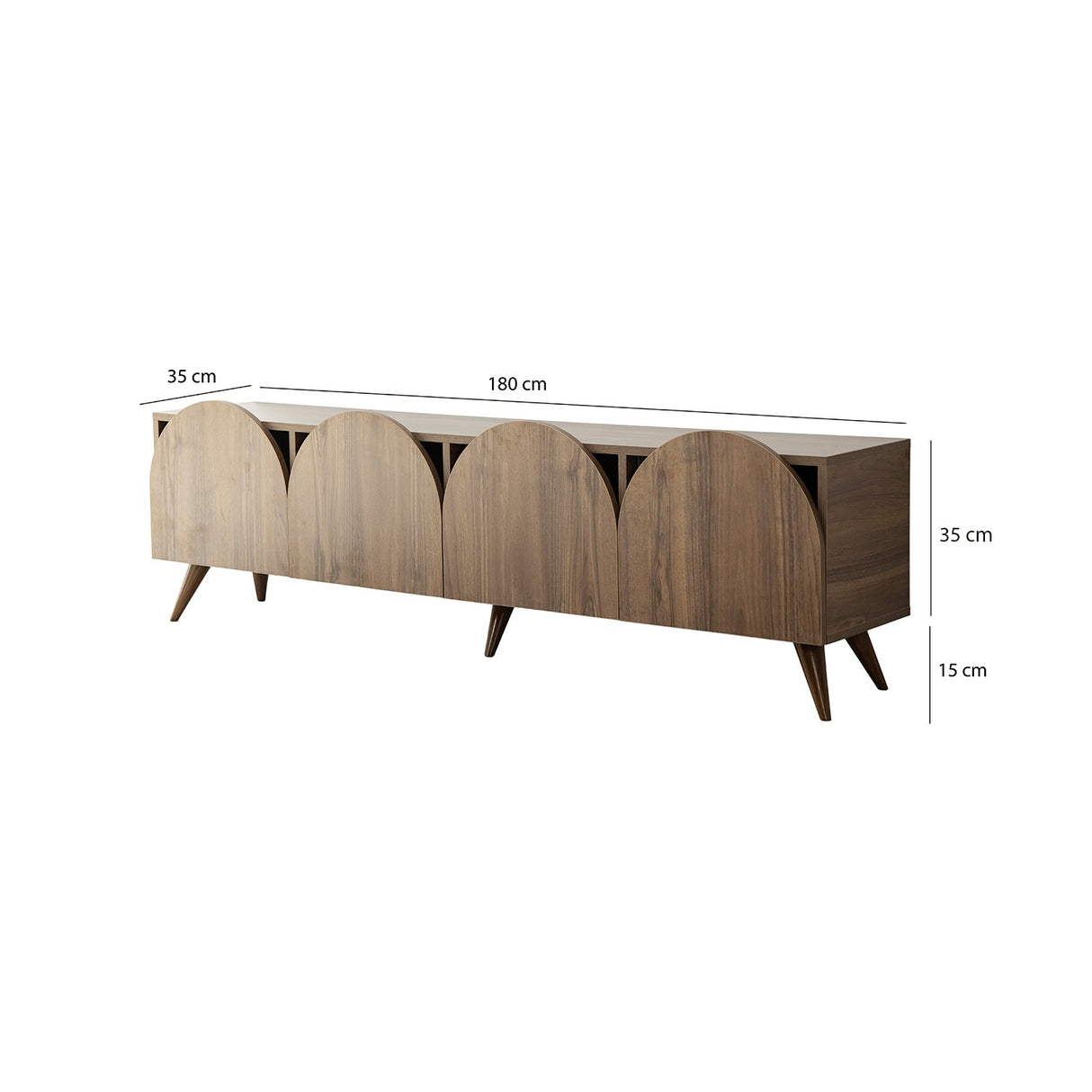 Mobile Mesta, 180x35 cm - Walnut