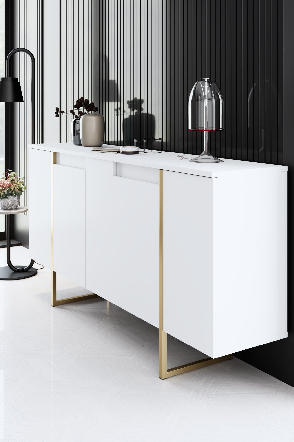 Mobilier de Lux, 160x35 cm - White
Gold