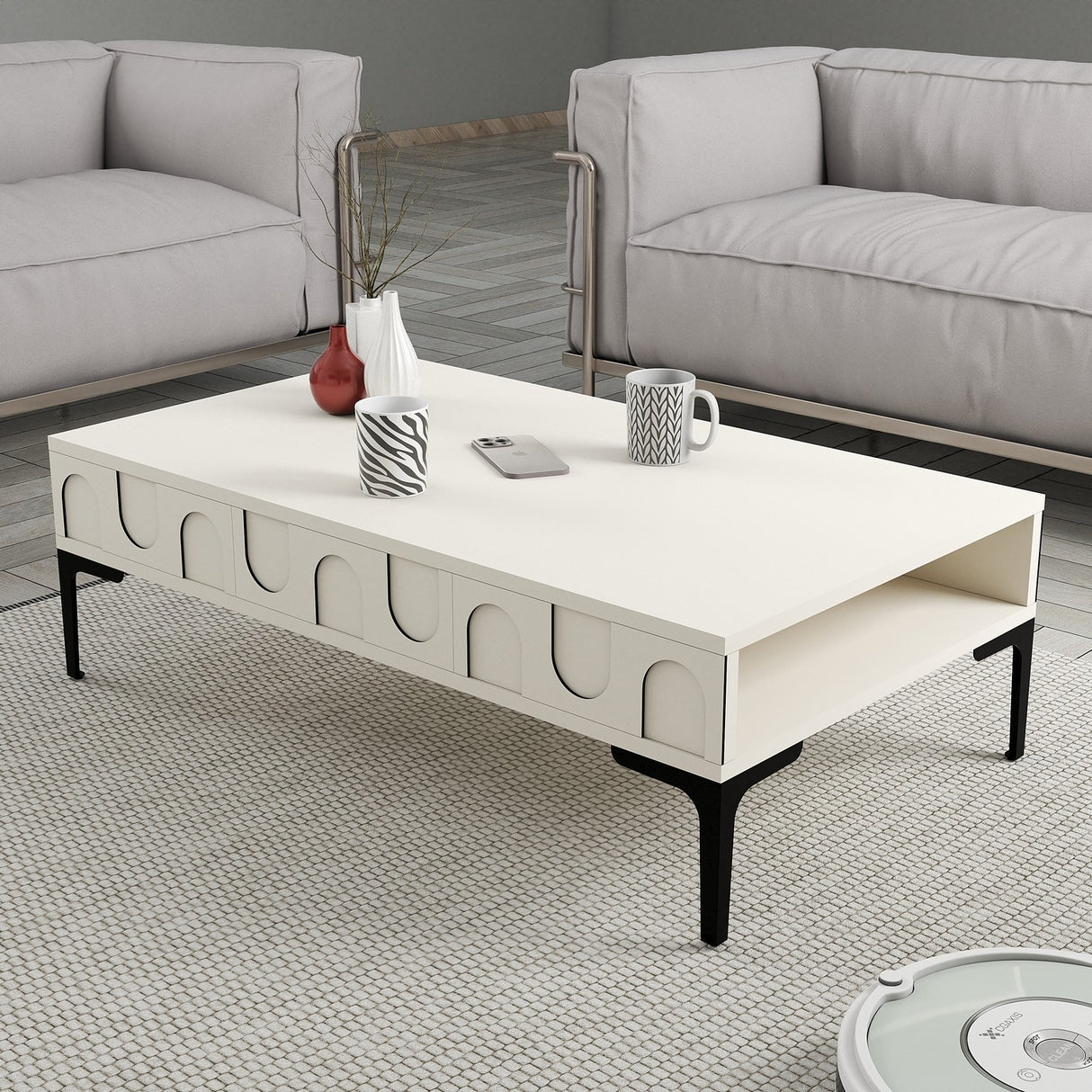 Mobilier Lyon 32, 105x60 cm - Cream
Black