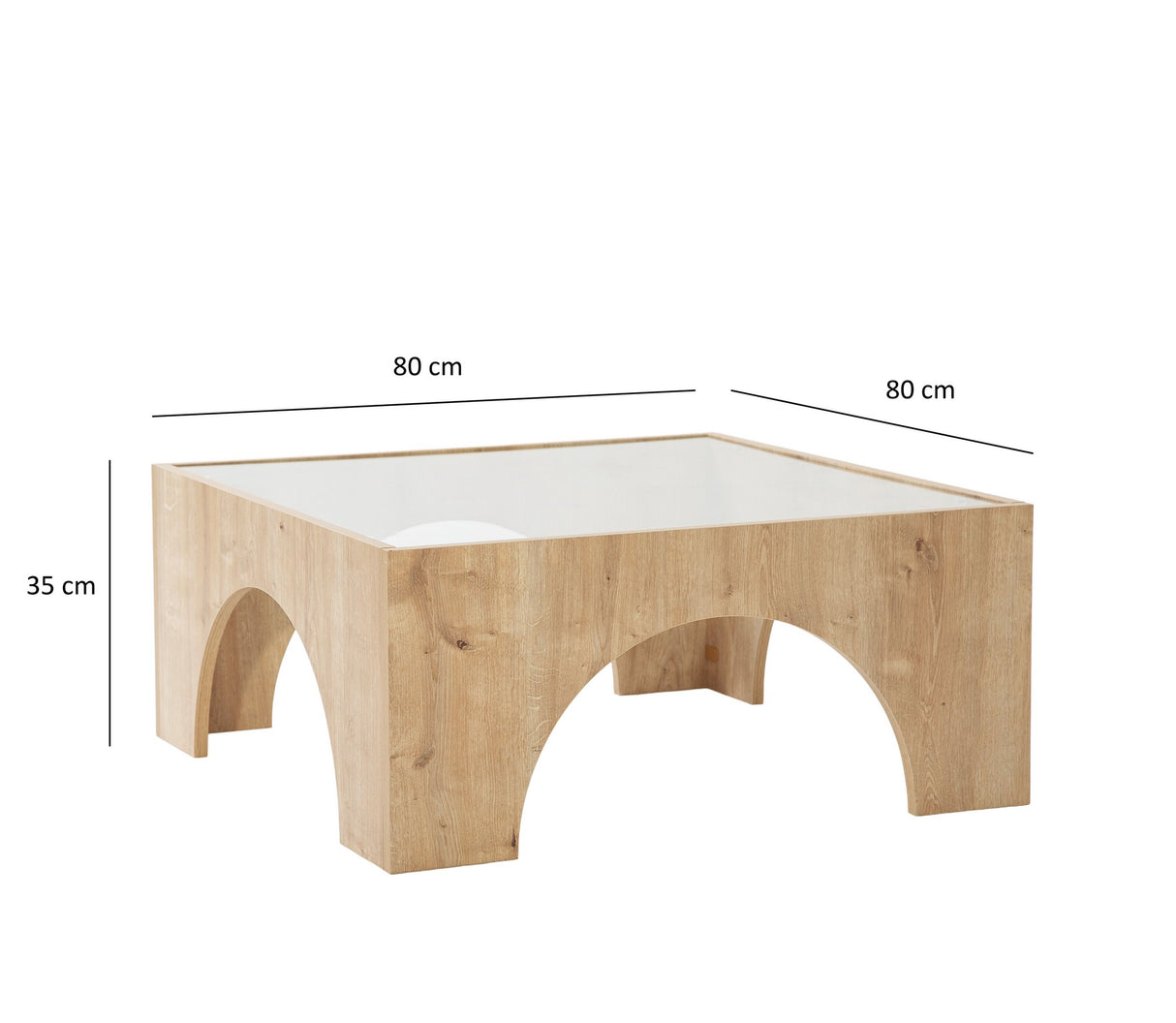 Mobilier Seine, 80x35 cm - Oak
Transparent