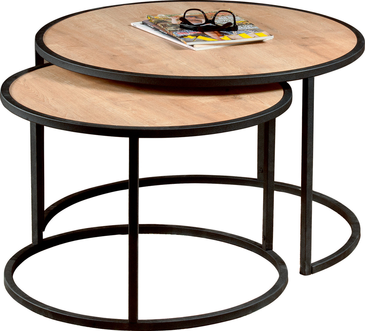 Mobilier Tambur, Oak Black - Alb, 80x80 cm - Oak
Black