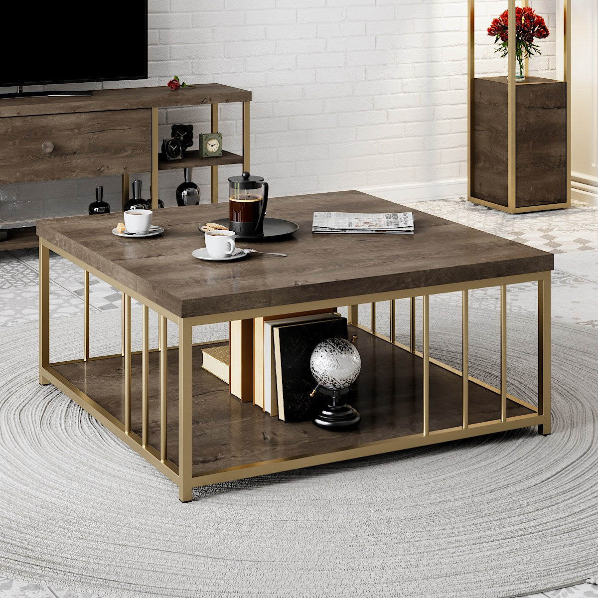 Mobilier Zenn, 90x90 cm - Walnut
Gold