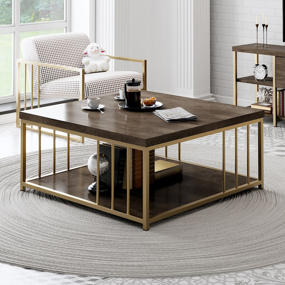 Mobilier Zenn, 90x90 cm - Walnut
Gold
