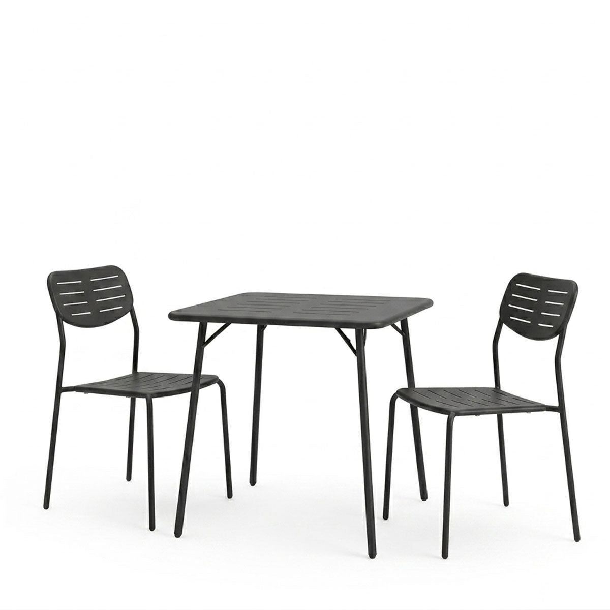 Moraja Deraby I set 3 piese negru metal, 70x70x73 cm
